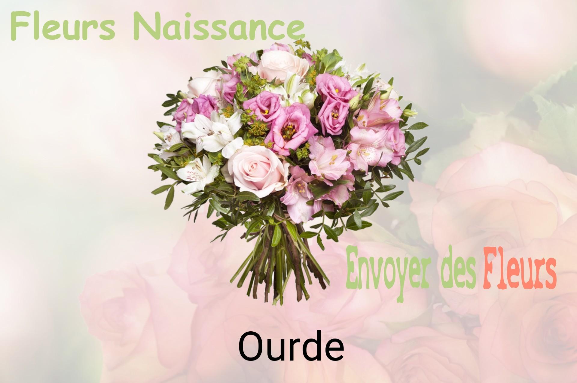 Bouquet de fleurs de naissance livré à Ourde